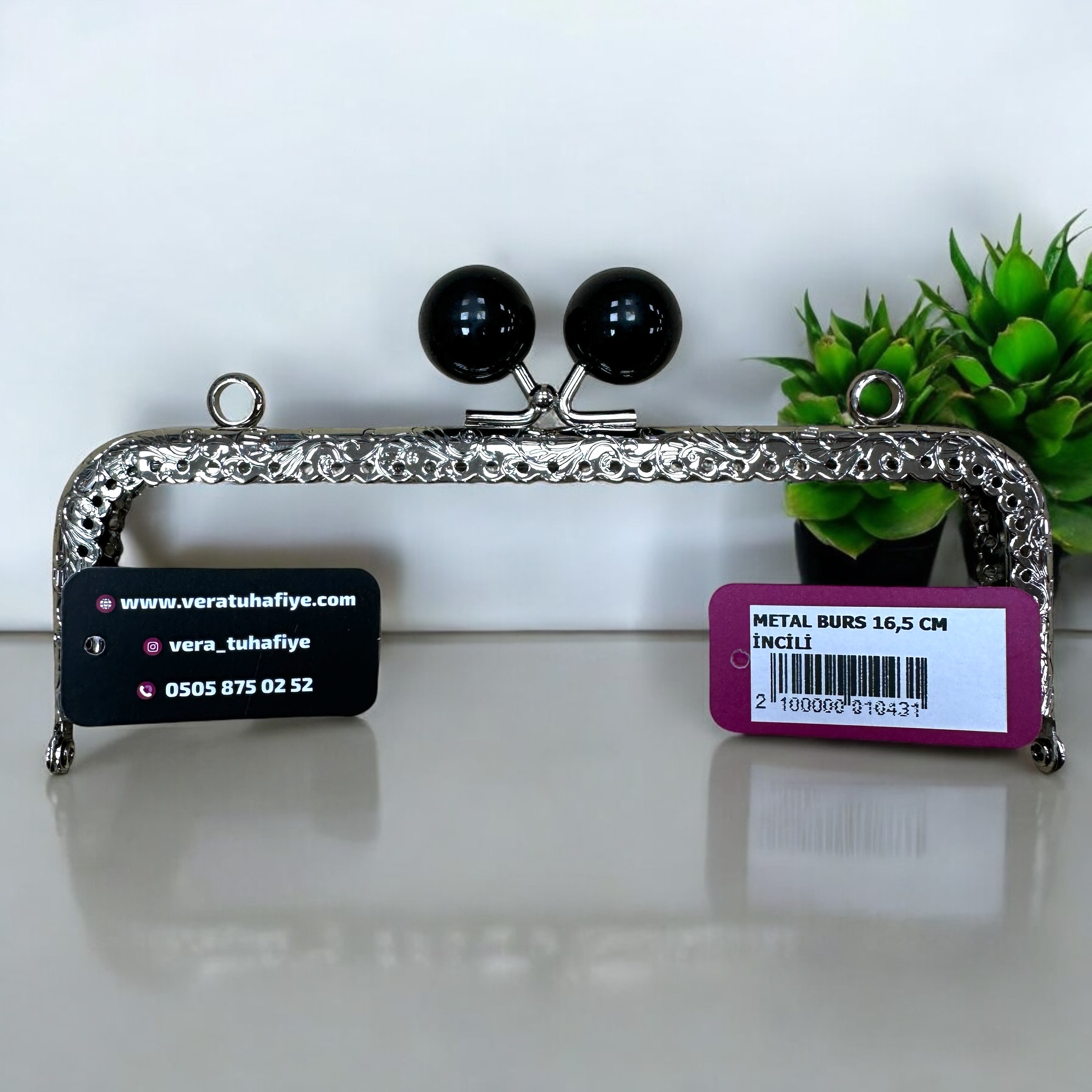 16.5 CM DİKMELİ BURS BONCUKLU